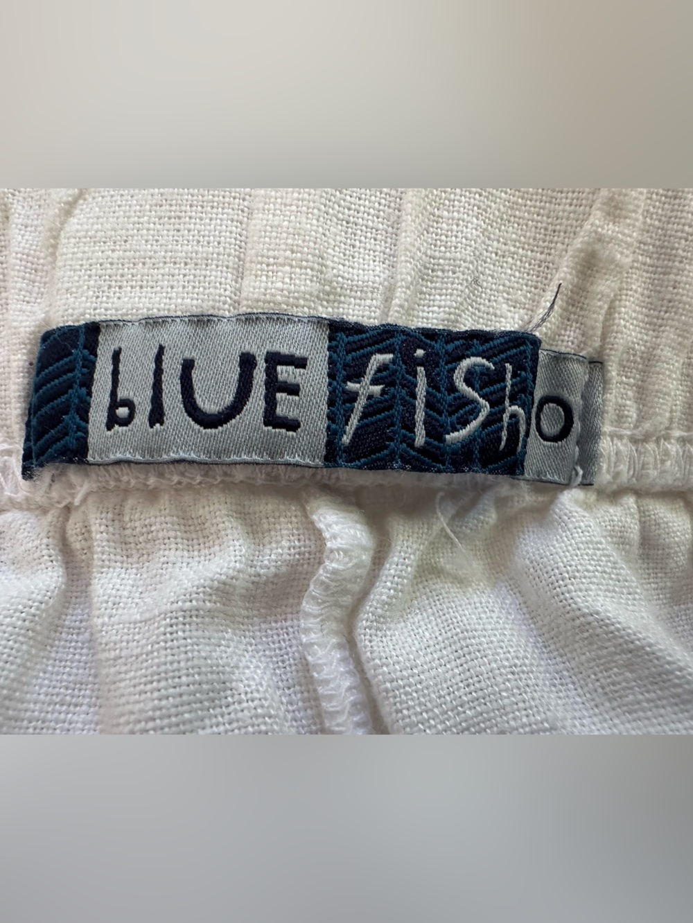 Bluefish Crop Linen Billow Pant in White - Picture 4 of 5